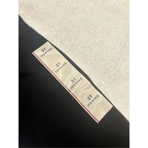 NWT 3T black leggings gold trim on sides elastic waist - Picture 6 of 8